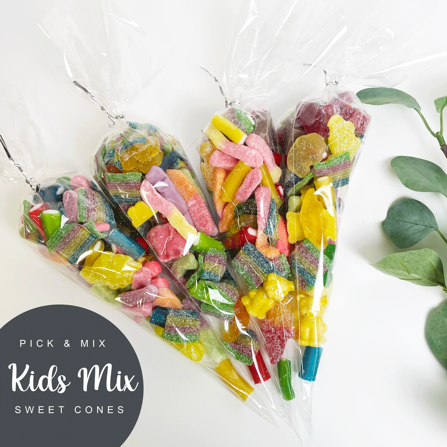 PERSONALISED Rainbow Thank you for coming to my party Sweet Cones 200g, Sweet Gift, Party Sweet Pouches, Pick and Mix, Party Favours