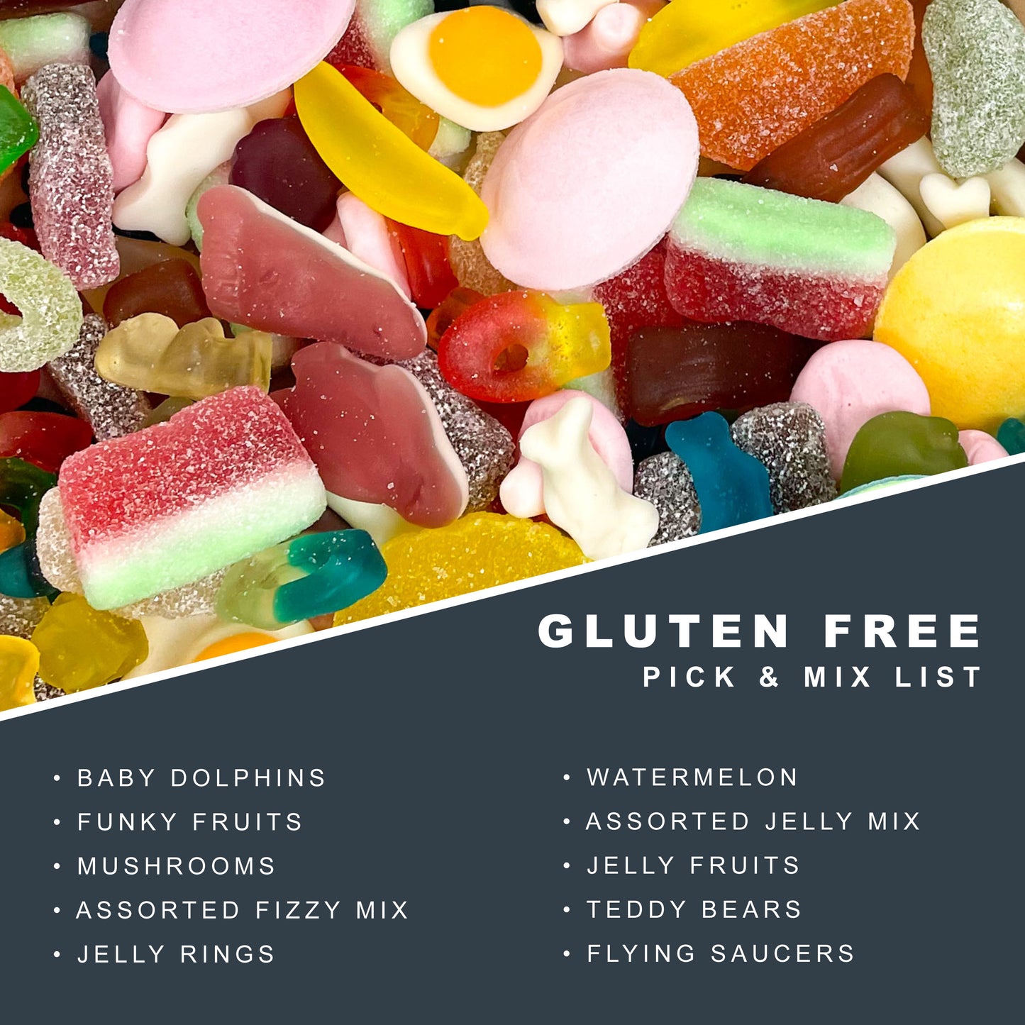 GLUTEN FREE Letterbox Sweets 1000g, Sweet Gift Box, Birthday Sweet Gift Box, Fizzy Gluten Free Pick and Mix Letterbox, Sweet Jar