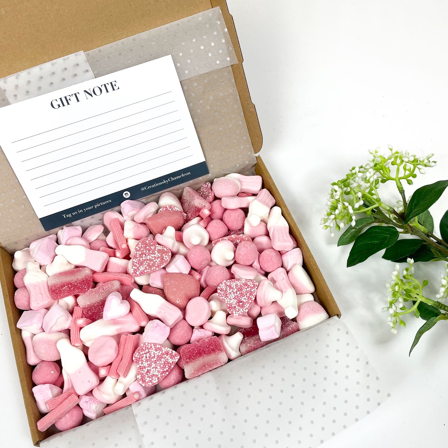 Pink PICK & MIX 1000g, Pink Sweet Gift Box, Girls Birthday Sweet Gift Box, Pink Pick n Mix Letterbox, Pink Sweets