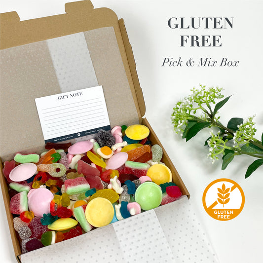 GLUTEN FREE Letterbox Sweets 1000g, Sweet Gift Box, Birthday Sweet Gift Box, Fizzy Gluten Free Pick and Mix Letterbox, Sweet Jar