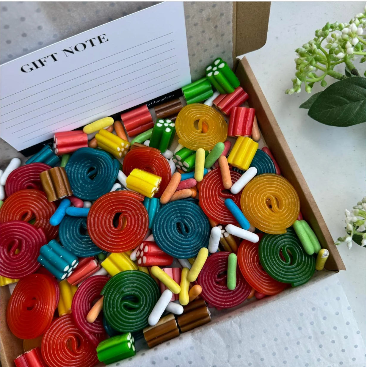 Fruit Liquorice gift box 1000g, Sweet Gift Box, Birthday Sweet Gift Box, Pick and Mix Letterbox, Premium Sweet box, Birthday Gift,Thank you Gift