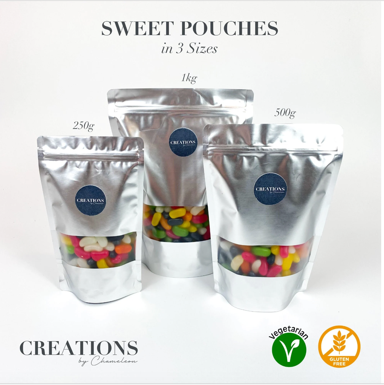 JELLY BEANS Sweet Gift Pouch, Sweet Birthday Gift, Sweet Christmas Stocking Filler, Gift for Birthday Friend Family, 250g, 500g, 1kg,